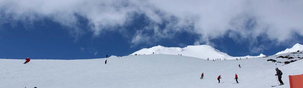 park» Take an easy hike» Shuttle to whakapa ski area» Mt ruapehu snow mountain» Sledging (slide down the hill)»
