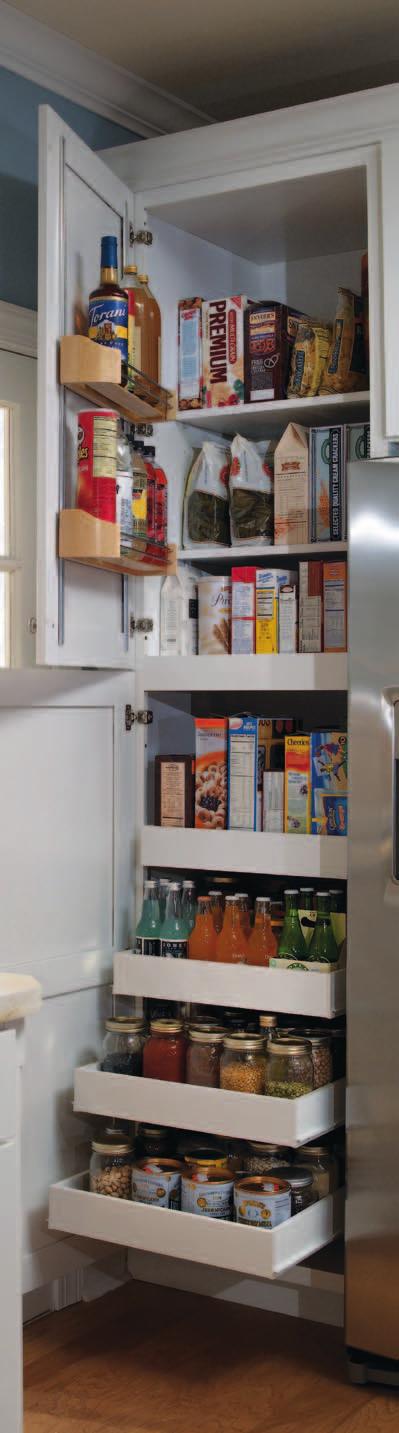 24-inch Pantry supercabinet Maximize storage in a slim space C.