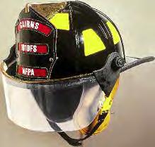 Structural Fire Helmet with Faceshield and TrakLite Helmet Lighting System Bullard TrakLite integrated helmet lighting system blends engineering, functionality and safety to help firefighters see