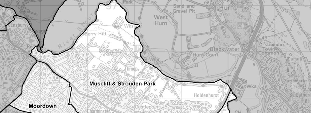 Bournemouth East Ward name Littledown & Iford Moordown Muscliff & Strouden Park Queen s Park Winton East Number of Cllrs 2 2 3 2 2 Variance 2023-7% -6% 5% 5% -5% Littledown & Iford, Moordown and