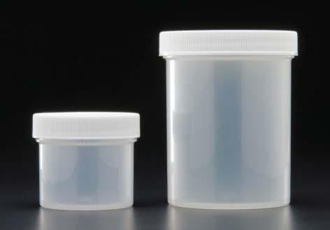 Wide Mouth Straight Sided Polypropylene Plastic Jars Finneran Products Certified For Science TM - Closures available with additional lining materials CLASS 1: (Standard) Containers are assembled with