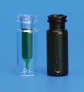 Choose from clear or amber Type I borosilicate glass. ID design incorporates the Step Vial feature that precisely centers a limited volume insert in the vial neck.