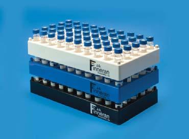 Case Pack - 5 pieces 9700-08 50 Position White Rack for 8mm Vials 9700-08B 50 Position Blue Rack for 8mm Vials Multi-Use Universal Vial Rack TM System Increased spacing allows the user to pipet