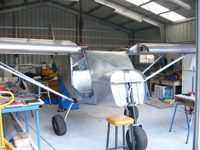 Gavin McGrath is currently restoring his PeeWee ultralight back to flying condition after recovering the wings and tail section.