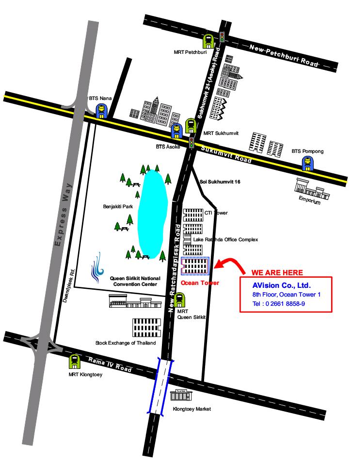 Map to IFRC Office Ocean Tower 1, 5 th Floor, 170/20 Soi Sukhumvit 16,