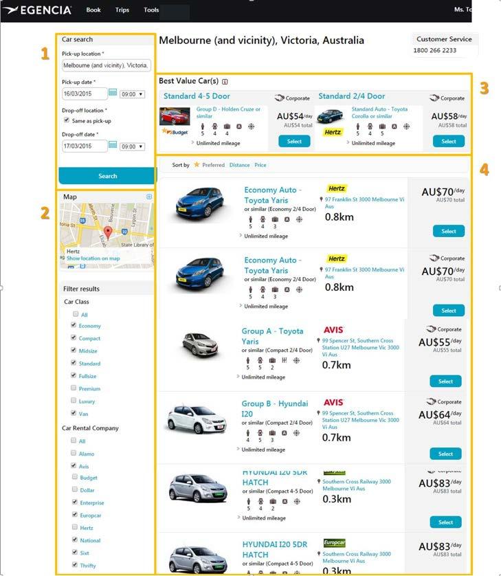 Selecting this option will take you directly to the car search page.