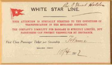 Name Class Date Lesson 7: A Ticket to Ride Find this information at Titanic: The Artifact Exhibition. After the field trip, look up any information that you still need to find.