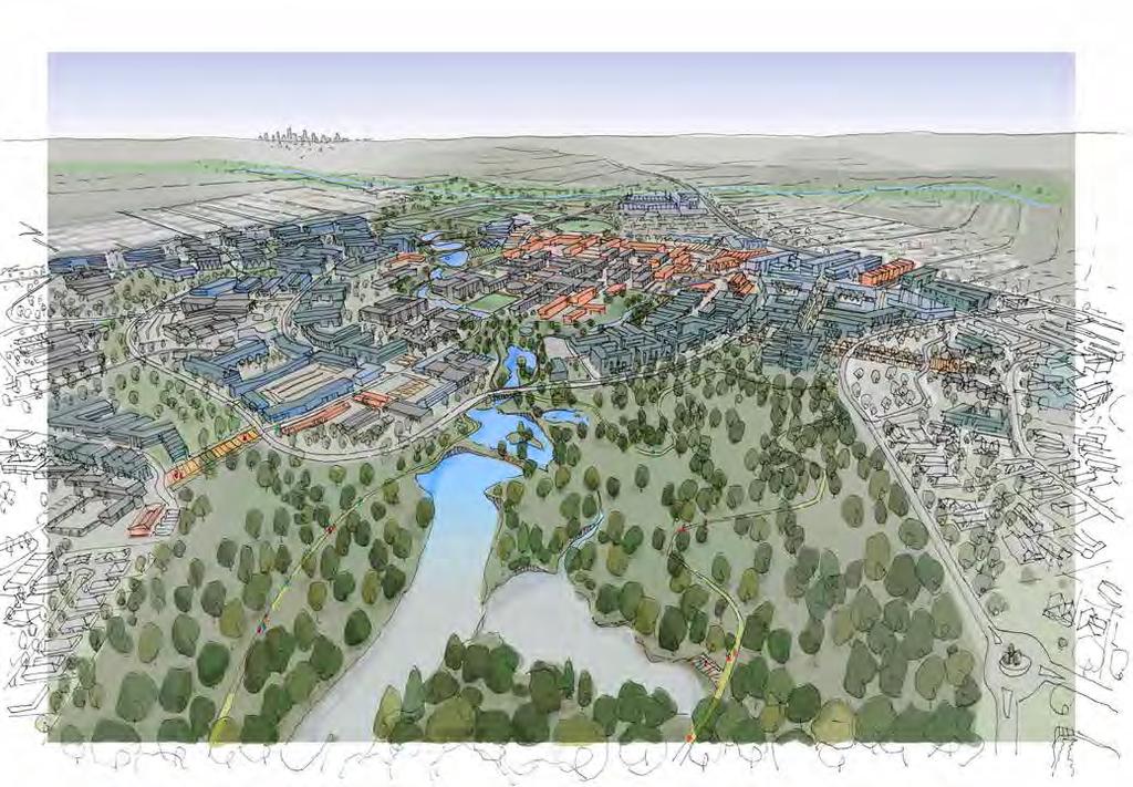 MASTER PLAN 2040 VISUALISATION The University Town will develop around a thriving eco-corridor of native