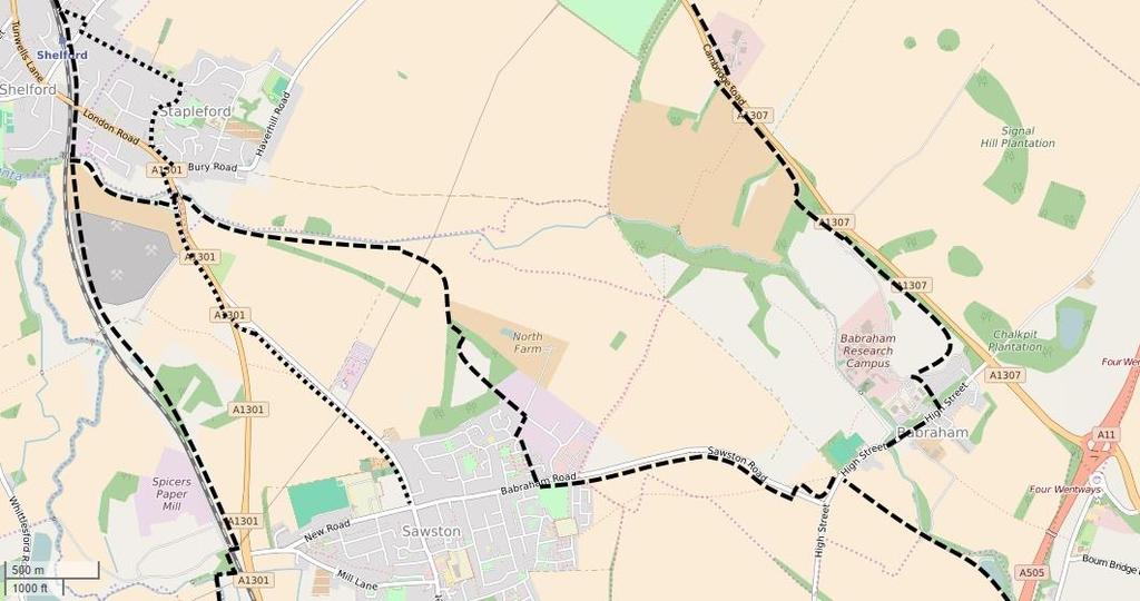 Indicative Plan showing overview of potential routes and Campus links To/from Cambridge Biomedical Campus To/from Cambridge
