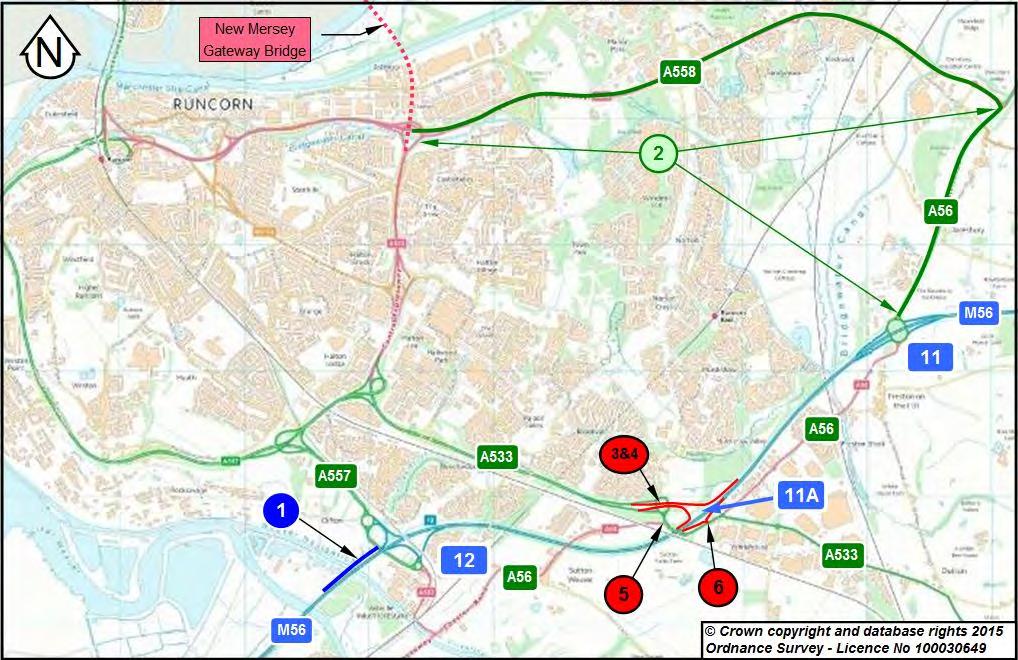 M56 New Junction 11a - Report on the public consultation 5 ALTERNATIVE SUGGESTIONS 5.1 Overview 5.1.1 Various alternative suggestions were proposed by a number of respondents and these are described below: 1.