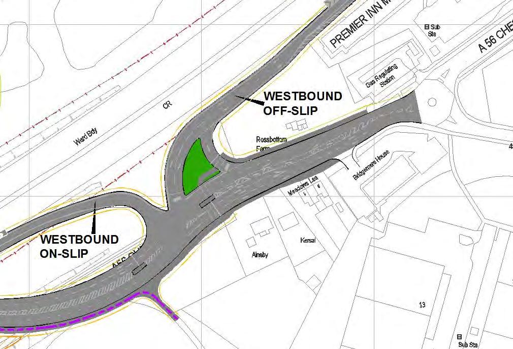 M56 New Junction 11a - Report on the public consultation 5.7.7 5.7.8 5.7.9 Figure 5-7: Signalised alternative to the south roundabout The proposal would be that both Option A and B would implement this layout.