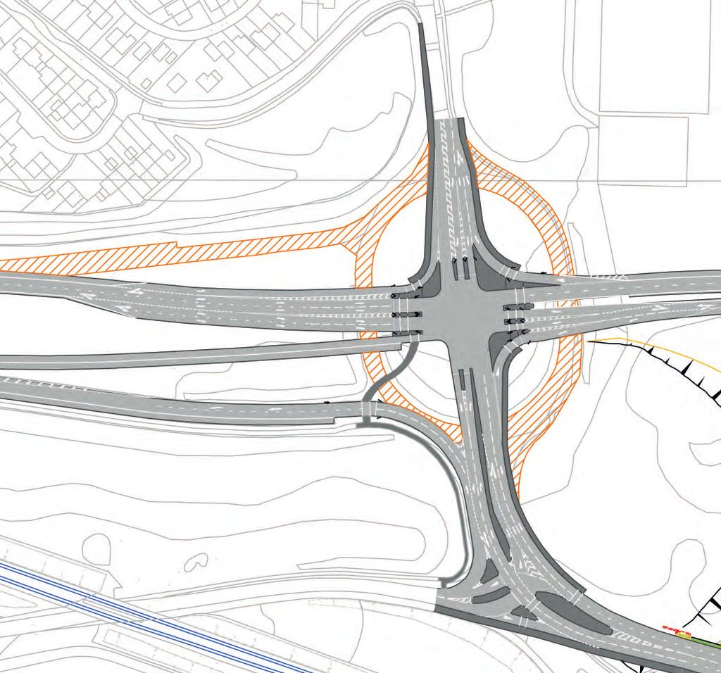 A533 Southern Expressway M56 New Junction 11a Public consultation Option B Converting Murdishaw roundabout into a signalised crossroad This option would convert the existing Murdishaw roundabout into