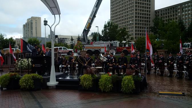 ceremony in recognition of the National Day of Mourning for Fallen Fire Fighters.