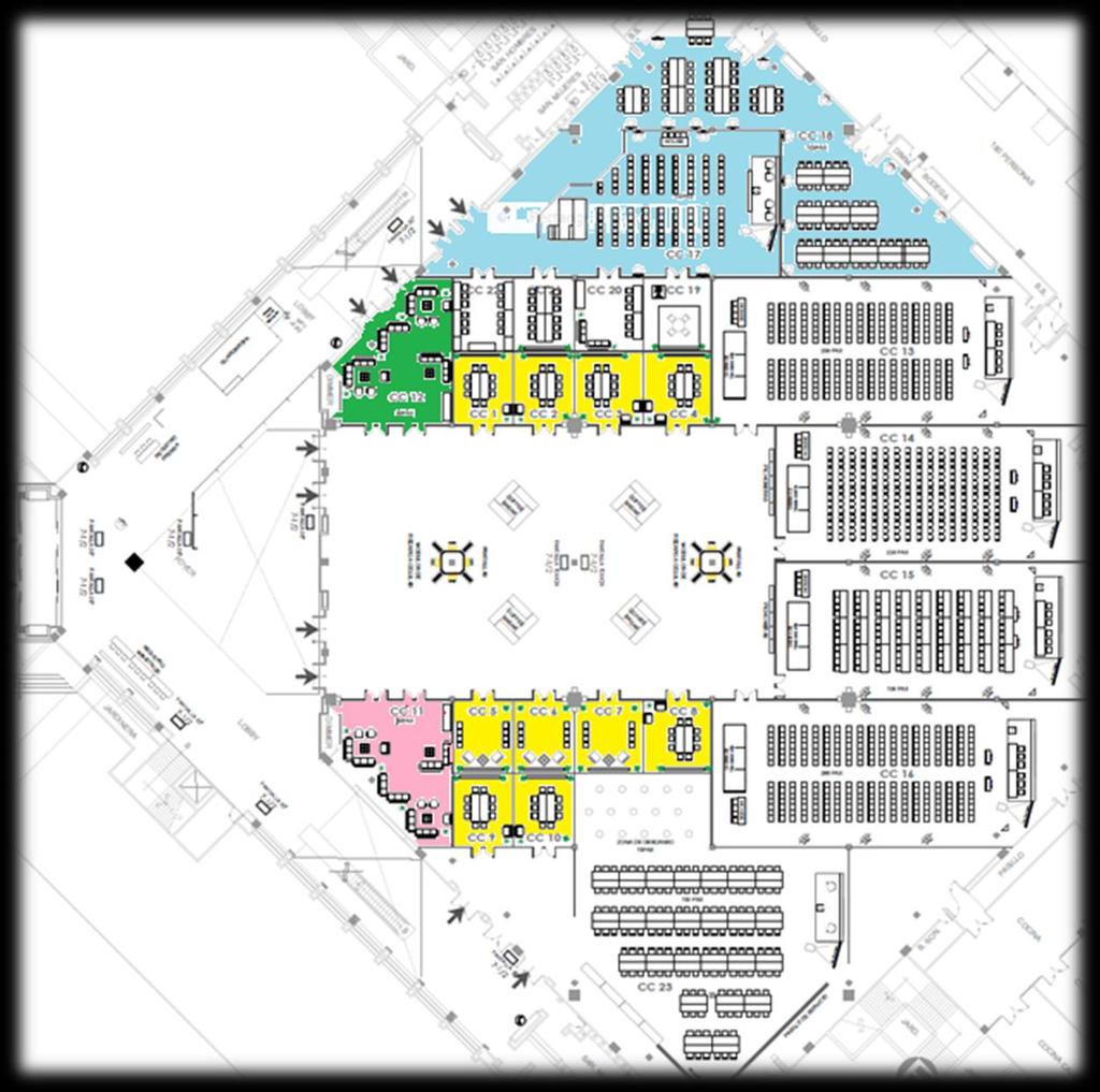 Convention Centre Floor Plan Blue: Press conference