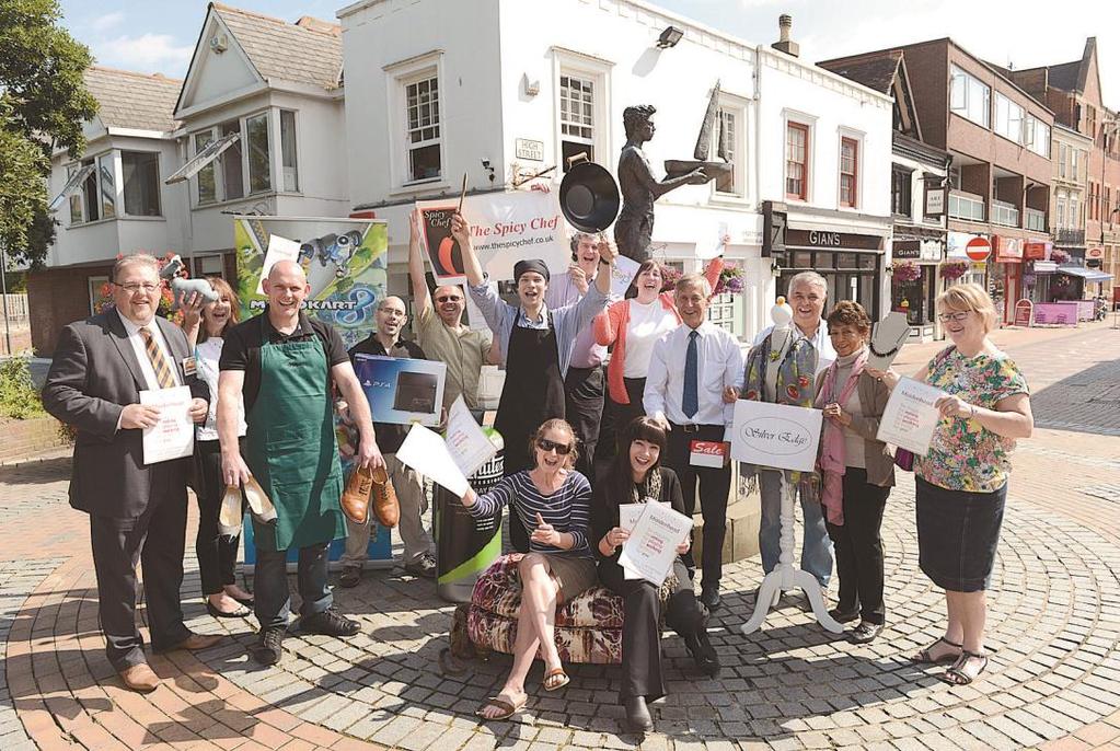 promoting independent businesses in the Maidenhead Advertiser Press release and photo call for