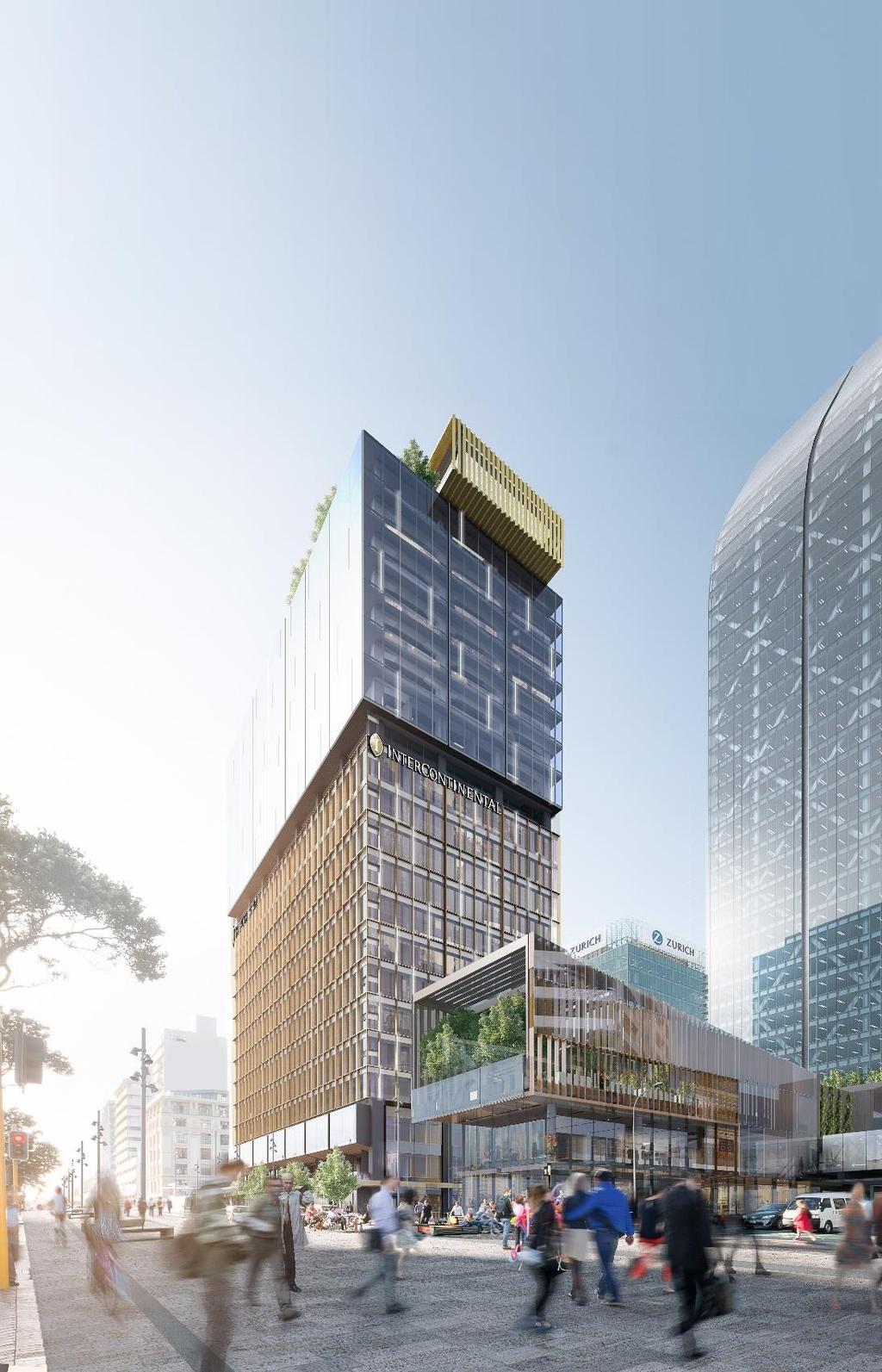 One Queen St Commercial Bay Stage Two Major mixed-use development comprising: Luxury 244 room waterfront hotel Premium office totaling 8,700 sqm Iconic rooftop hospitality venue Fully integrated into