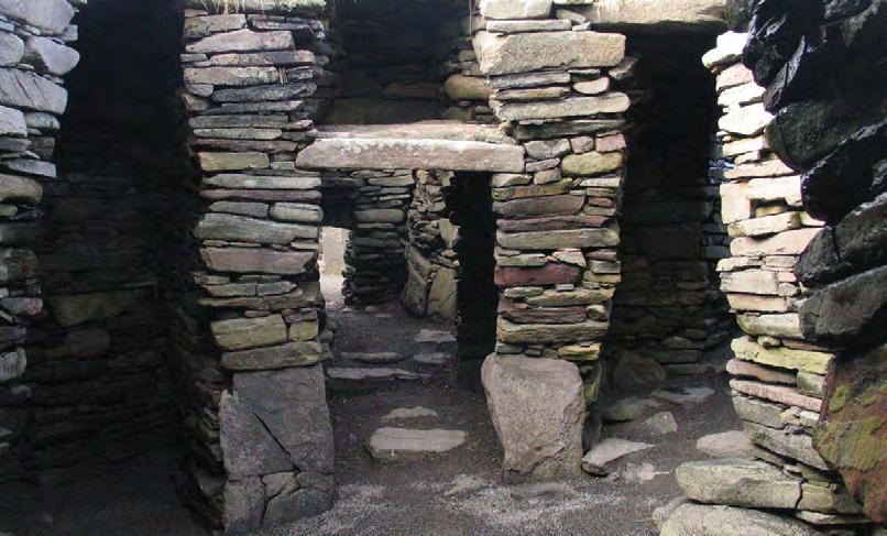 Set within the fishing station are a large, circular Neolithic house and a ruined Iron Age broch.