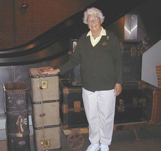 Norah visted Pier 21 soon after it opened and posed with the suitcase