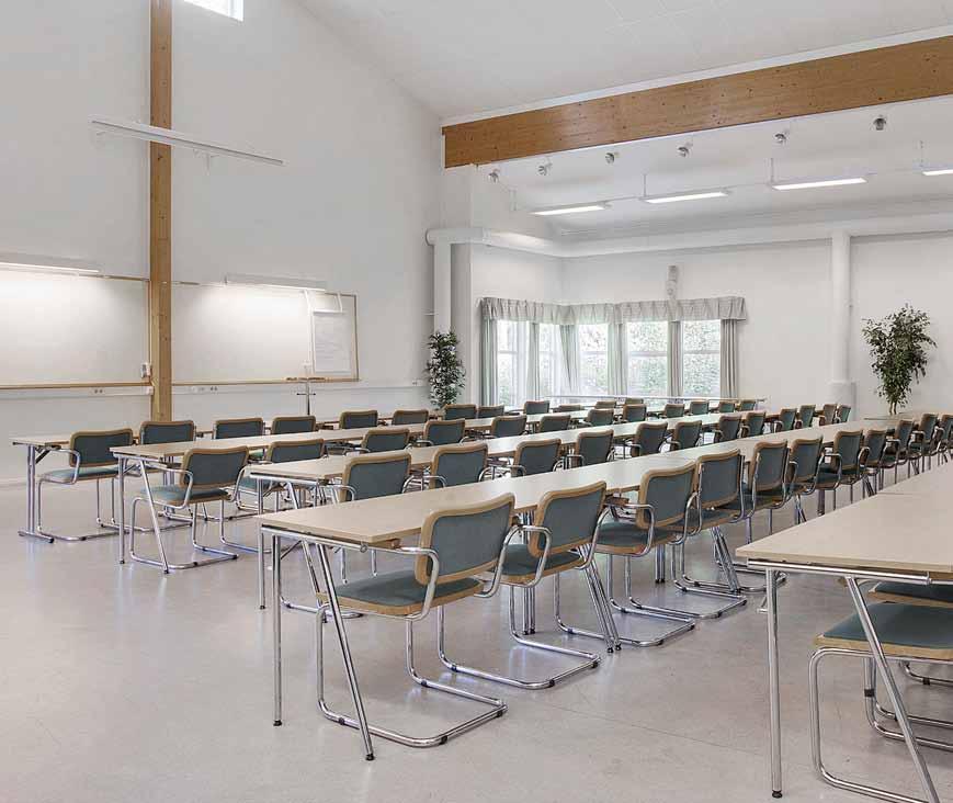 You are welcome to contact us, and we will gladly show you the facility and discuss your meeting needs. Large conference hall with wonderful natural light.