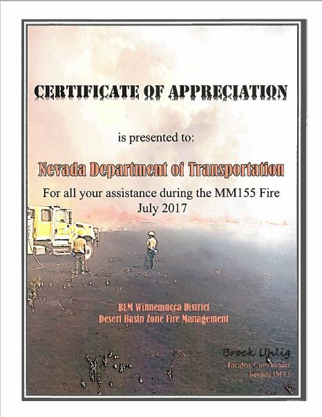 EMERGENCY OPERATIONS NDOT SUPPORT OF