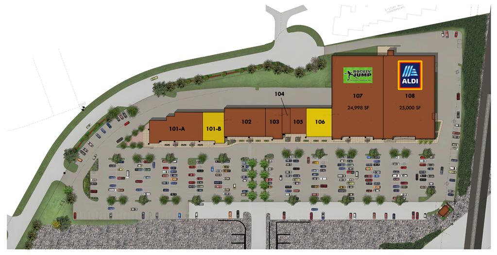 SITE PLAN/DETAILS Suite Tenant SF 101-A Esse Health 9,010 101-B AVAILABLE 3,036 102 Saxony 7,000 103 SSM Select 2,954 104 Boost Mobile 1,260 105 St.