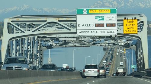 travel time signs on I-405, SR 520 and SR