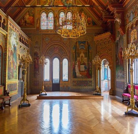 Guided by a local tour guide, explore the interior of the castle