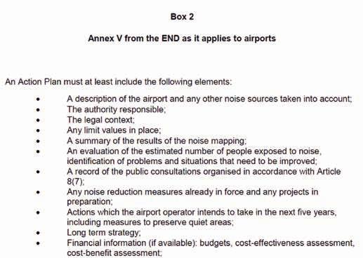 ANNEX 2 ANNEX V OF THE DEFRA GUIDANCE Annex V of the environmental Noise Directive sets out minimum