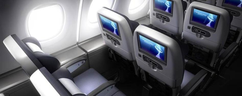 The best cabin in the sky A380, light, bright, roomier