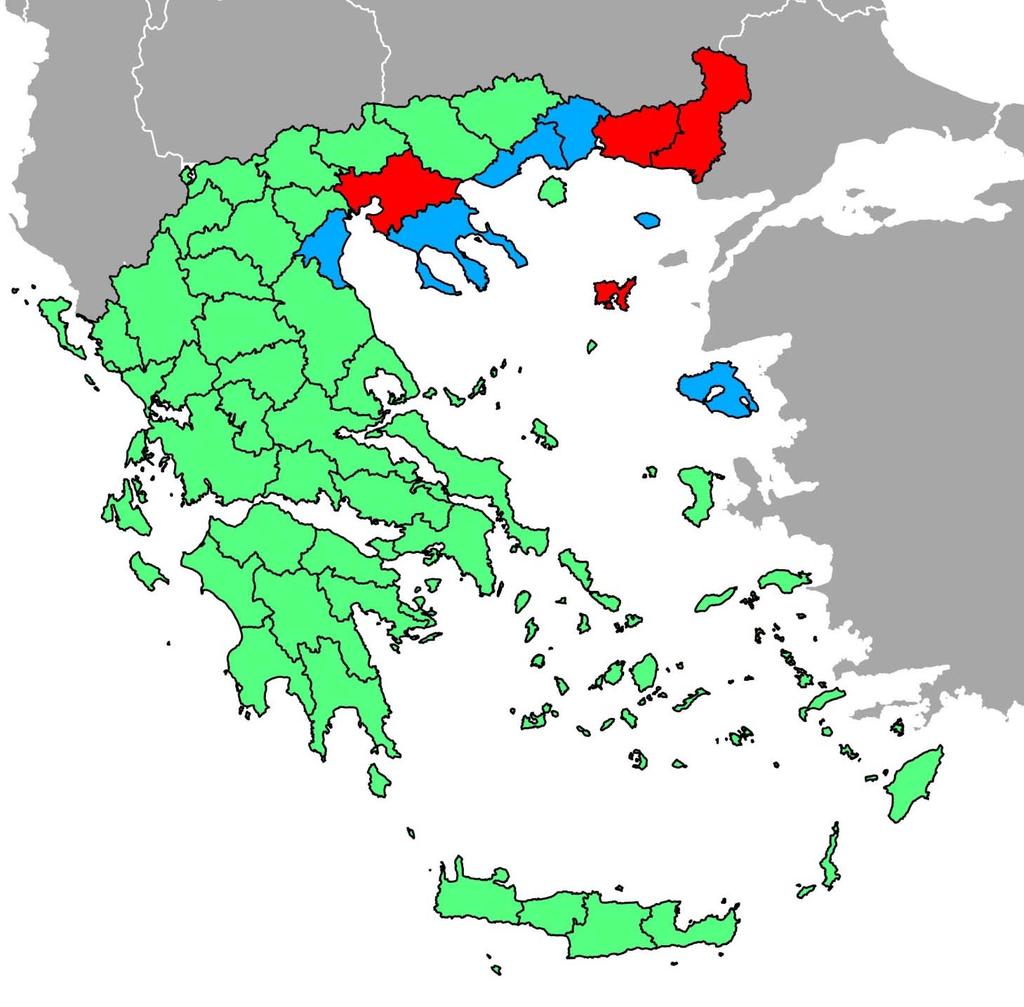 AREAS OF GREECE SUBJECT TO RESTRICTIONS DUE TO SGP (Ma