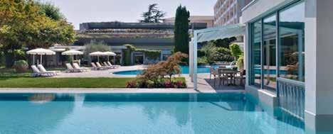 The style of our hospitality includes: Wellness Entrance to the three thermal swimming pools (indoor and outdoor connected) with whirlpool, cervical waterfall, Kneipp path.