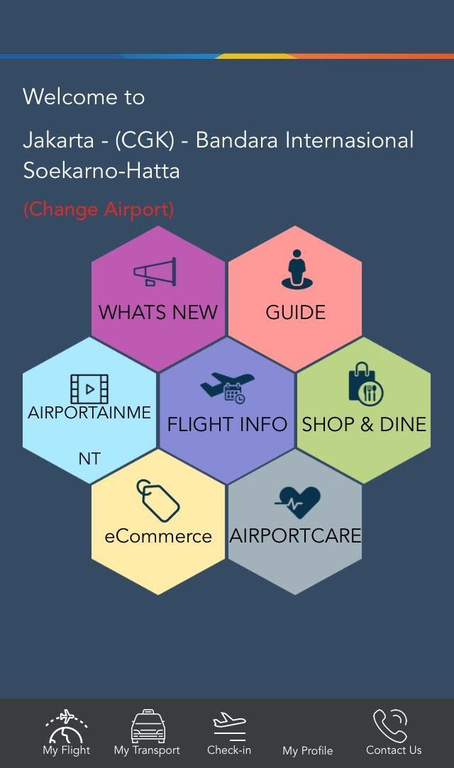 INDONESIA AIRPORTS APP FEATURES 1 Personalization (My Profile) 5 Shopping Merchant (Shop & Dine) 9 What s New Personal info of enduser, enabling behavior analytic On roadmap to payment integration.
