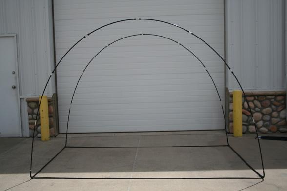 (Qty: ) Base U-Tube Poles (Steel chained-corded base tent pole).