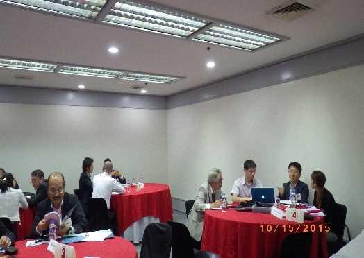 (eight companies) and Philippines-based companies, was held in a separate room.