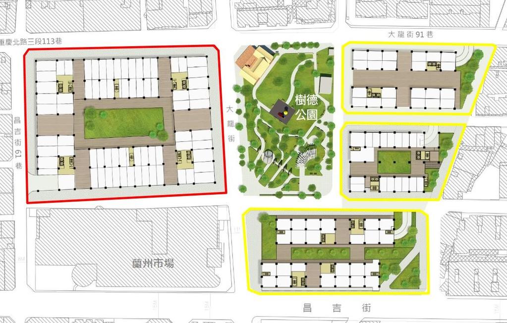 LANCHOU COMMUNITY RENEWAL Planner/ Executor Location Completion Taipei City Government Taipei, Taiwan 2015- Taipei City experienced exponential population growth between 1950 s and 1970 s; the