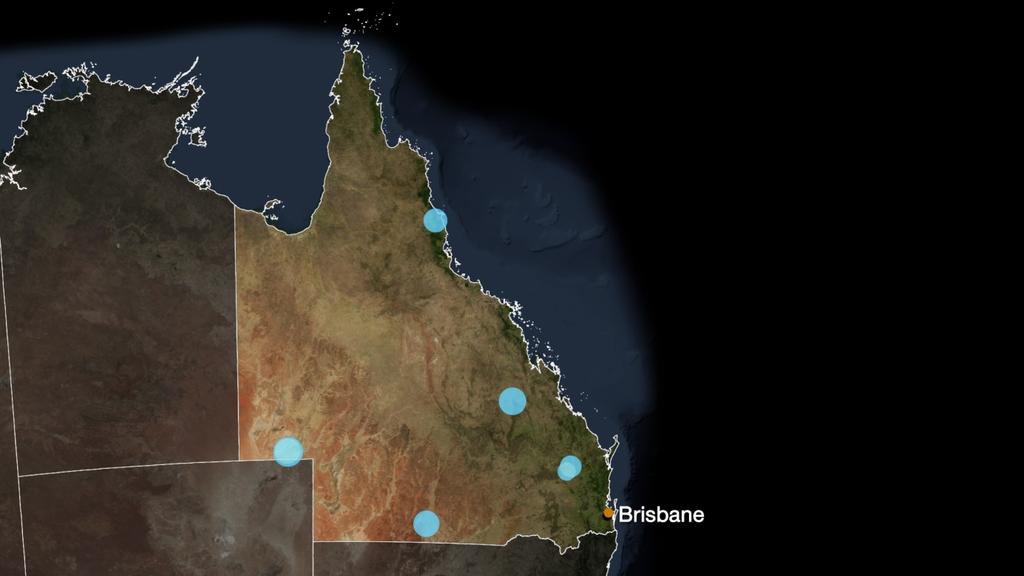 Queensland Figure 6 Map of top 7 Queensland earthquakes recorded by Geoscience Australia (circle size scales with Table 6 Top 7 Queensland Earthquakes 2013 (recorded by Geoscience Australia) 3.