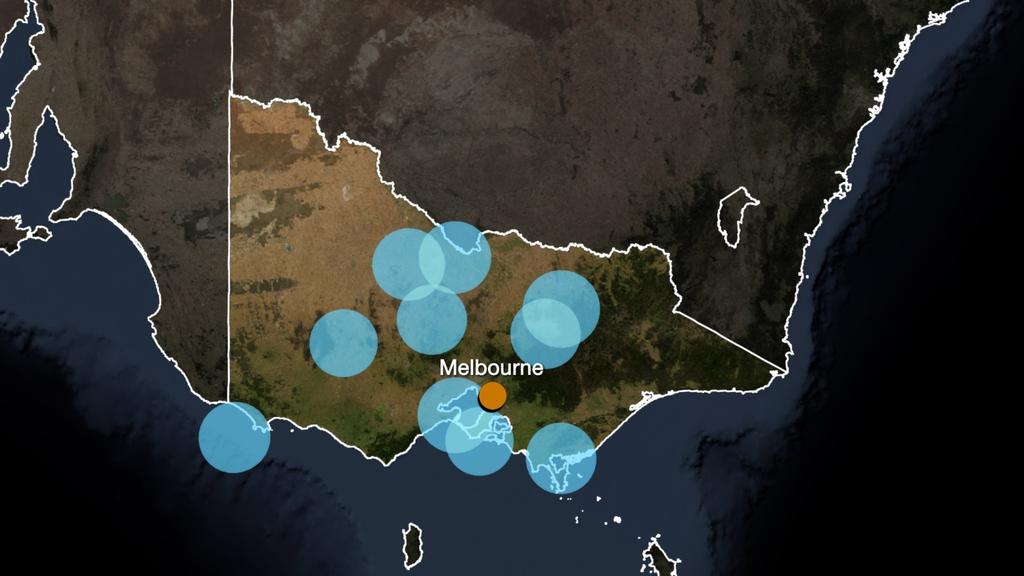 Victoria Figure 8 Map of top 10 Victorian earthquakes recorded by Geoscience Australia (circle size scales with Table 8 Top 10 Victorian Earthquakes 2013 (recorded by Geoscience Australia) 3.