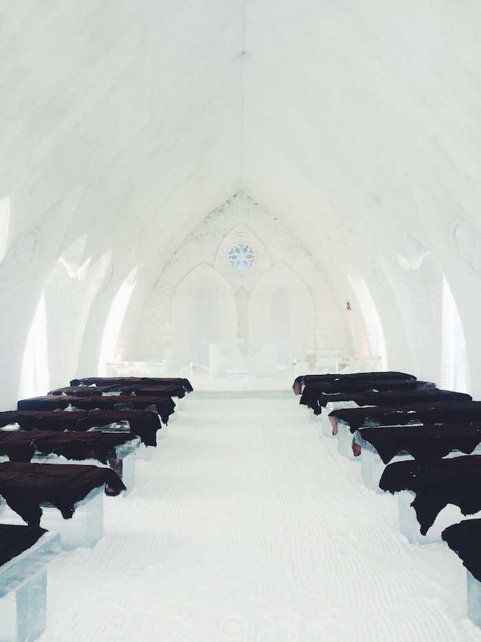 An icy cocktail at an ice hotel Hotel de Glace is the closest thing there is to a real-life igloo and it s even better because there are so many activities.