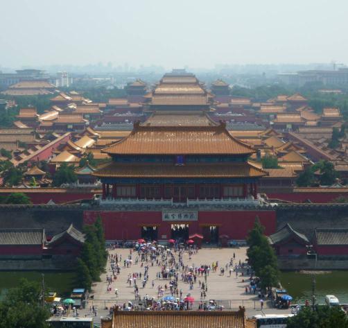 located to its north, separating it from the Forbidden City.