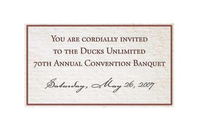 B A N Q U E T S E AT I N G F O R M D U C K S U N L I M I T E D 7 0 T H A N N U A L C O N V E N T I O N To help us organize the reserved seating for the convention banquet, THIS FORM MUST BE COMPLETED