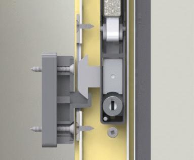 Key lockable. Sliding Window mortice lock can be supplied in a range of standard and special powder coat finishes to match the window framing.