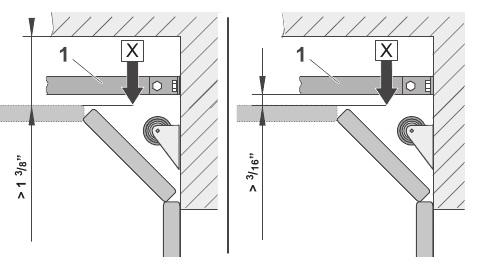 Installation Installation Step Determine the door s highest position Open the door and measure the distance between the top edge of the door and the ceiling where the clearance is the smallest.