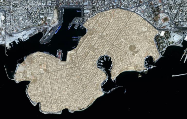 Water resources of Ancient Piraeus (rough estimates) Area of peninsula 4.4 km 2 Area of ancient city 1.