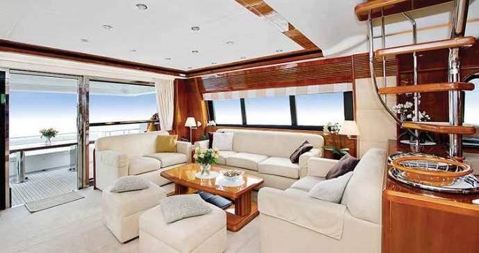 The total capacity of the yacht is up to 12 people.