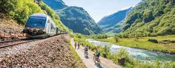 mythical inhabitant of these magical places. In Myrdal, there is a train change to Voss. 15:51-16:34 Train Myrdal-Voss.