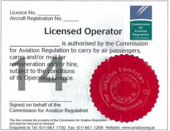Licensing and Approvals Air Carrier Licence Disc During 2014, CityJet Limited was sold by the Air France-KLM Group to new shareholders, INTRO Aviation GmbH.