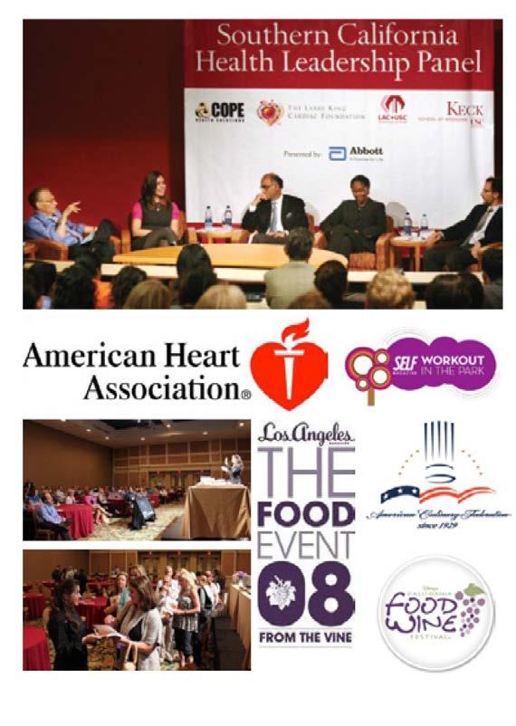 Heart Association Conference Make-a-Wish Foundation Self Magazine Work Out in the Park LA Magazine Food & Wine Event Healthy Foods International