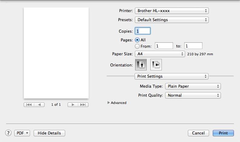 Upravljački program i softver Print Settings Možete promijeniti postavke odabirom postavke u popisu Print Settings (Postavke ispisa).