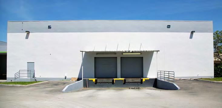 Goodman Industrial Center Doral features 20 minimum ceiling clearance, 2 dock height loading doors, 2 van height loading doors,