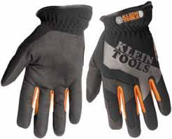 Gloves Utility Gloves Supple, breathable, durable synthetic leather palm added for firm grip. Two-way stretch spandex padded top features form-fitting elasticity.